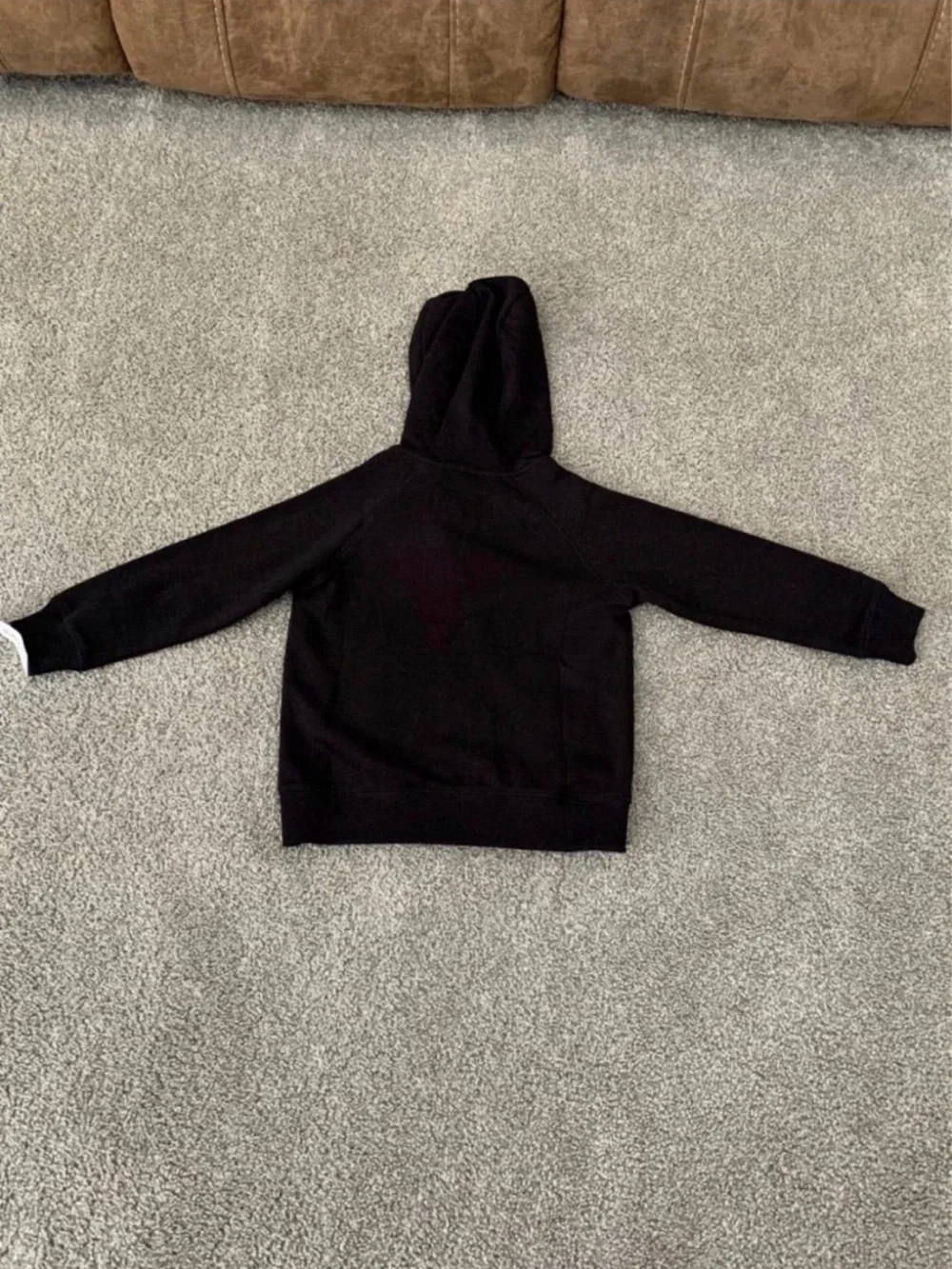 Carter's Black Zip Hoodie with White 